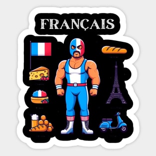 Francais: Masked Man Sticker